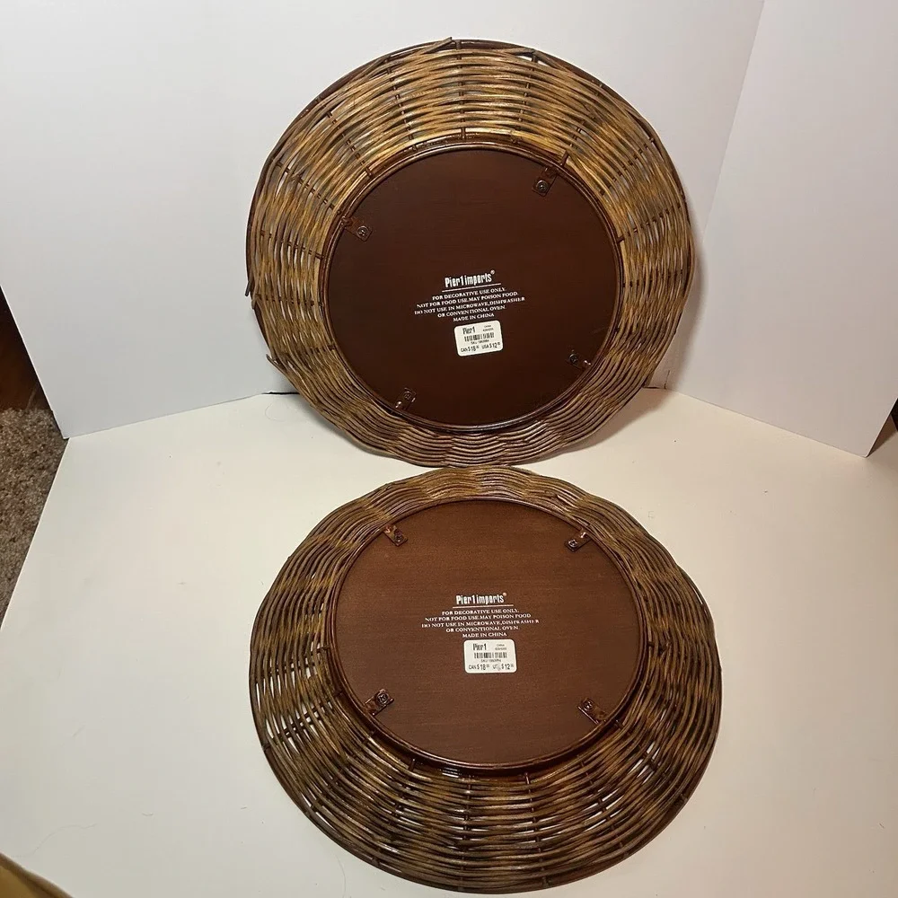Pier 1 Rattan Charger Plates Set Of 2 Discontinued